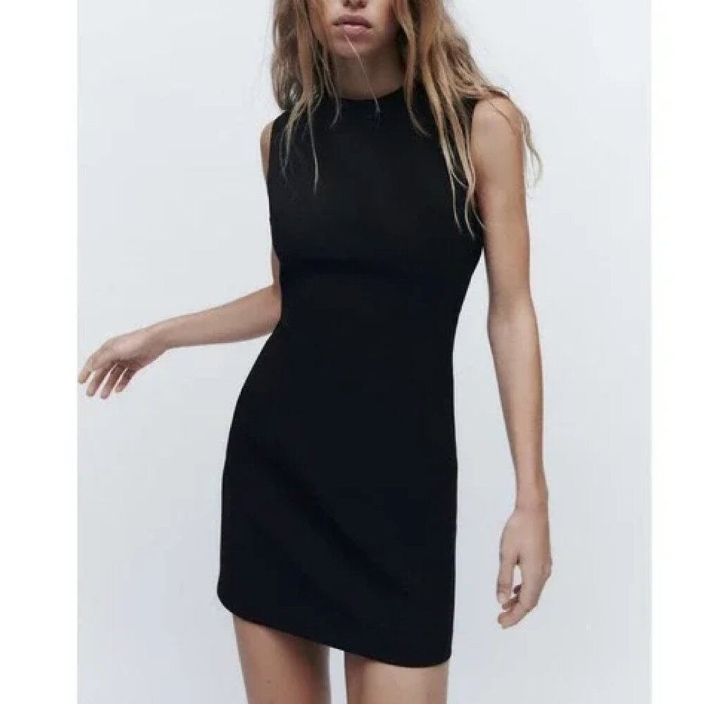 NWT MINI BLACK SHORT DRESS | ZARA